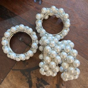 4 pearl napkin rings